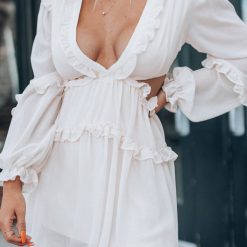 Southern Alternative Nyx Ruffle Cut Out Mini Dress Clothing