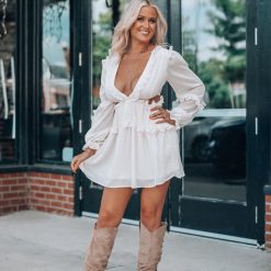 Southern Alternative Nyx Ruffle Cut Out Mini Dress Clothing