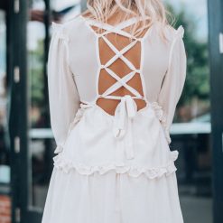 Southern Alternative Nyx Ruffle Cut Out Mini Dress Clothing