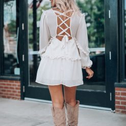 Southern Alternative Nyx Ruffle Cut Out Mini Dress Clothing