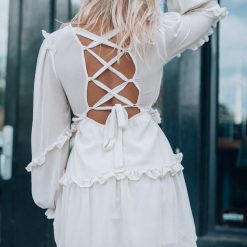 Southern Alternative Nyx Ruffle Cut Out Mini Dress Clothing