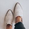 Southern Alternative Zeppelin Studded Mules (White) Shoes
