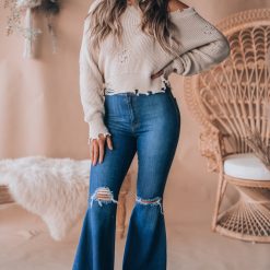 Southern Alternative Valentina Knit Sweater (Taupe)