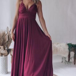 Southern Alternative Dresses Wanderlust Maxi Dress (Wine)
