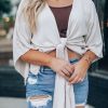 Southern Alternative Go With The Flow Wrap Top (Stone) Clothing