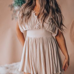 Southern Alternative In The Meadows Romper (Taupe) Clothing