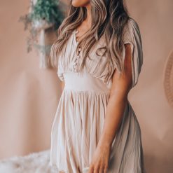 Southern Alternative In The Meadows Romper (Taupe) Clothing