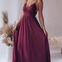 Southern Alternative Dresses Wanderlust Maxi Dress (Wine) 9 Southern Alternative Dresses Wanderlust Maxi Dress (Wine)