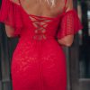 Southern Alternative Red Hot Lace Mini Dress Dresses