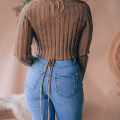 Southern Alternative Clothing Ophelia Long Sleeve Knit Sweater (Mocha)