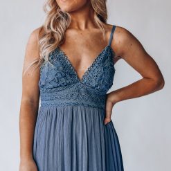Southern Alternative Wanderlust Maxi Dress (Denim Blue) Dresses