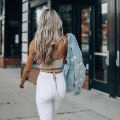 Southern Alternative Molly Wrap Halter Top (Oatmeal) Crop Tops 11 Southern Alternative Molly Wrap Halter Top (Oatmeal) Crop Tops