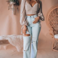 Southern Alternative Clothing Autumn Days Crop Top (Taupe) 3 Southern Alternative Clothing Autumn Days Crop Top (Taupe)