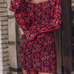Southern Alternative Floral Dreams Ruched Mini Dress Dresses