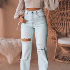 Southern Alternative Clothing Autumn Days Crop Top (Taupe)