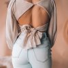 Southern Alternative Clothing Autumn Days Crop Top (Taupe)