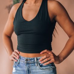 Southern Alternative Clothing Wild And Free Crop Top (Black)