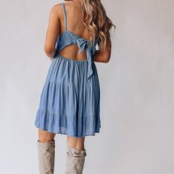 Southern Alternative Bren Lace Mini Dress (Blue) Dresses