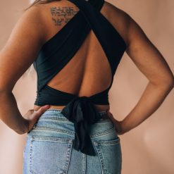 Southern Alternative Clothing Wild And Free Crop Top (Black)