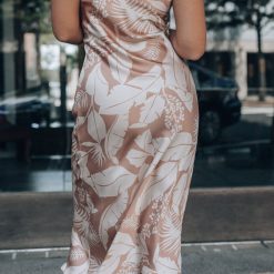 Southern Alternative Palm Paradise Satin Maxi Dress 2 Southern Alternative Palm Paradise Satin Maxi Dress