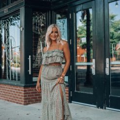 Southern Alternative Center Stage Ruffle Skirt Set (Sage) Clothing