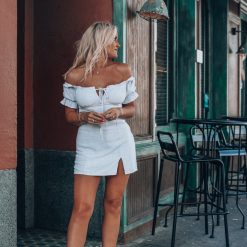 Southern Alternative Charmaine Off Shoulder Mini Dress Clothing