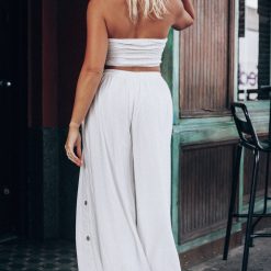 Southern Alternative Cora Crop Top And Pant Set (Off White) Clothing