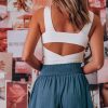Southern Alternative Rebel Ribbed Crop Top (Off White) Blouses + Tops