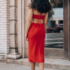 Southern Alternative Knot Again Midi Dress (Rust) 4 Southern Alternative Knot Again Midi Dress (Rust)