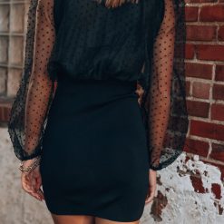 Southern Alternative Glam Party Puff Sleeve Mini Dress (Black) 8 Southern Alternative Glam Party Puff Sleeve Mini Dress (Black)