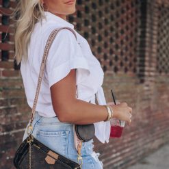 Southern Alternative Clothing Moonlight Tie Crop Top (White)