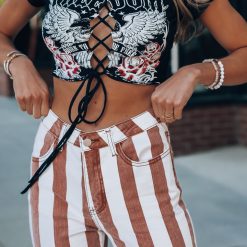 Southern Alternative Freedom Lace Up Tee (Black) Blouses + Tops 6 Southern Alternative Freedom Lace Up Tee (Black) Blouses + Tops