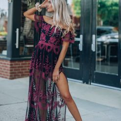 Southern Alternative Canyon Lace Romper Dress (Black)