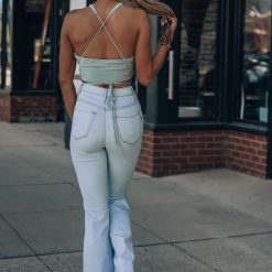 Southern Alternative Ilena Cross Front Top (Sage)