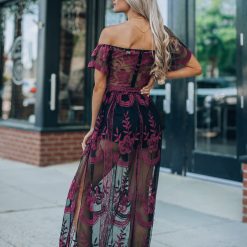 Southern Alternative Canyon Lace Romper Dress (Black)