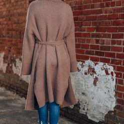 Southern Alternative Effortless Knitted Trench Coat (Latte) Jackets