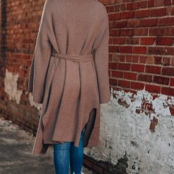 Southern Alternative Effortless Knitted Trench Coat (Latte) Jackets