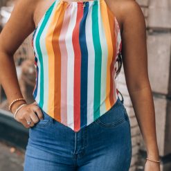 Southern Alternative Somewhere Over The Rainbow Scarf Top