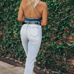 Southern Alternative Vibes Strappy Bodysuit (Teal)