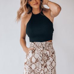 Southern Alternative Wilmington Knit Crop Top (Black)