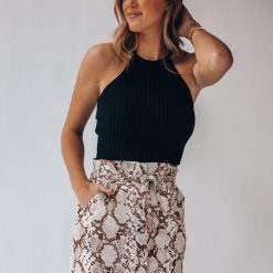 Southern Alternative Wilmington Knit Crop Top (Black)