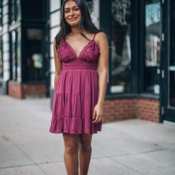 Southern Alternative Bren Lace Mini Dress (Wine) Dresses 4 Southern Alternative Bren Lace Mini Dress (Wine) Dresses