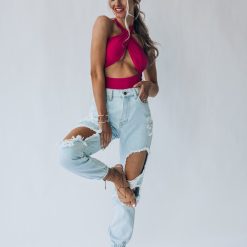 Southern Alternative Clothing Kona Halter Bodysuit (Hot Pink) 9 Southern Alternative Clothing Kona Halter Bodysuit (Hot Pink)