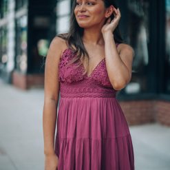 Southern Alternative Bren Lace Mini Dress (Wine) Dresses 9 Southern Alternative Bren Lace Mini Dress (Wine) Dresses