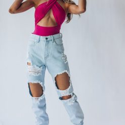 Southern Alternative Clothing Kona Halter Bodysuit (Hot Pink) 14 Southern Alternative Clothing Kona Halter Bodysuit (Hot Pink)