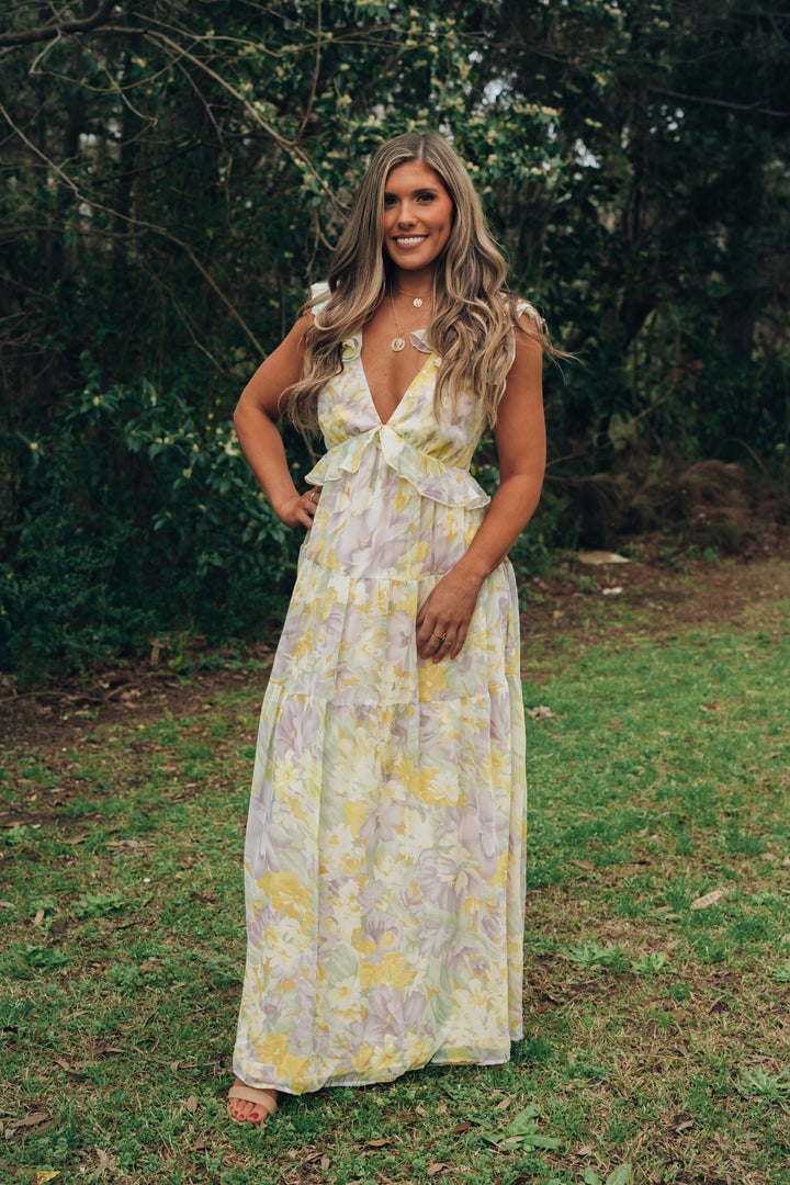 Southern Alternative Gardenia Floral Maxi Dress Dresses Southern Alternative Gardenia Floral Maxi Dress Dresses