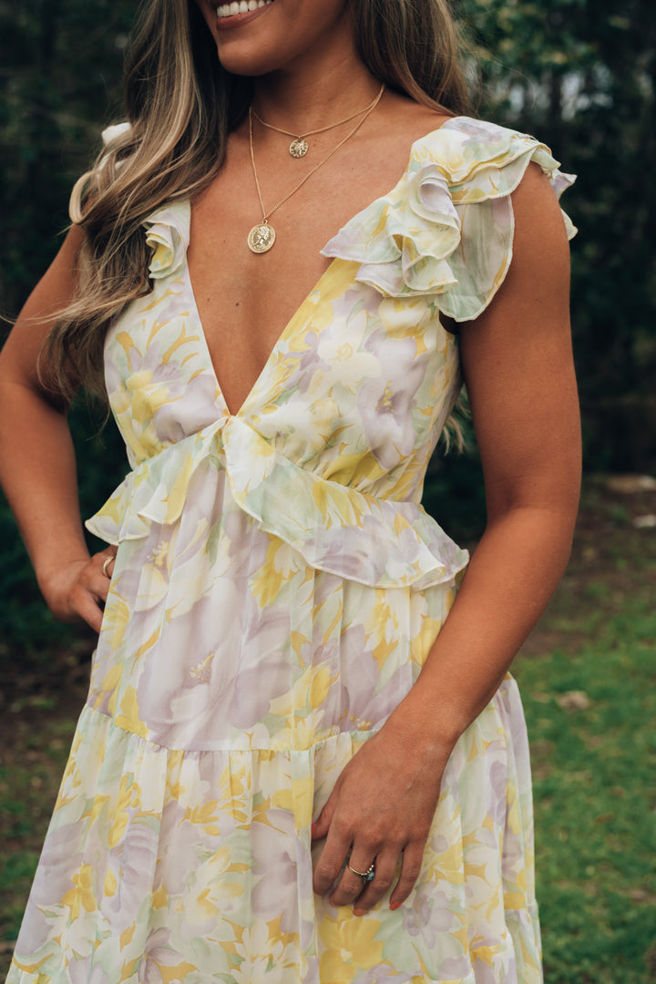 Southern Alternative Gardenia Floral Maxi Dress Dresses Southern Alternative Gardenia Floral Maxi Dress Dresses