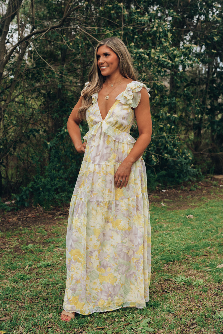Southern Alternative Gardenia Floral Maxi Dress Dresses Southern Alternative Gardenia Floral Maxi Dress Dresses
