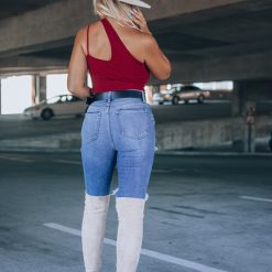 Southern Alternative Josie One Shoulder Bodysuit (Ruby) 5 Southern Alternative Josie One Shoulder Bodysuit (Ruby)