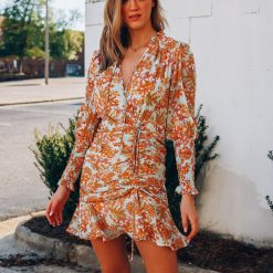 Southern Alternative Dresses Sunset Skies Floral Mini Dress